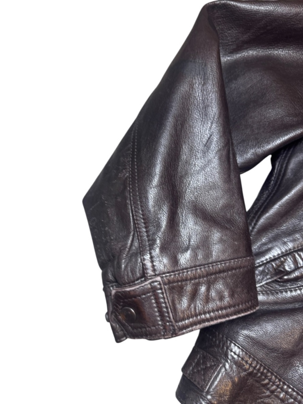 Vtg  American Eagle Outfitters Aviator Messageries Aeriennes Leather Jacket 40 - Picture 3 of 12